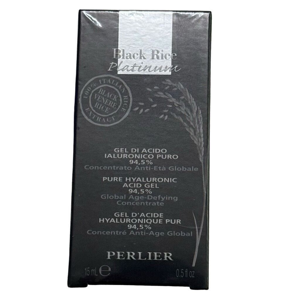 Perlier Black Rice Platinum Pure Hyaluronic Acid Gel Age Defying .5 oz NEW / NIB
